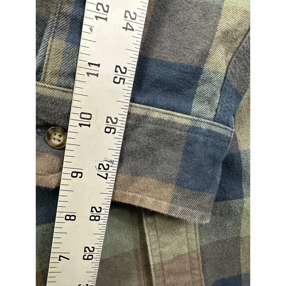 Carhartt Men's L Tall Loose‎ Fit Flannel Plaid Heavyweight Button Down Shirt